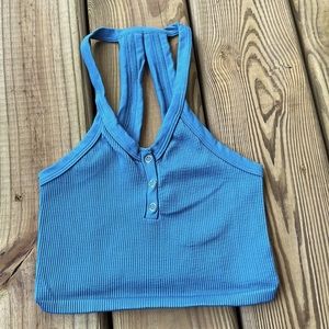 FREE PEOPLE BLUE TANK TOP SIZE XS